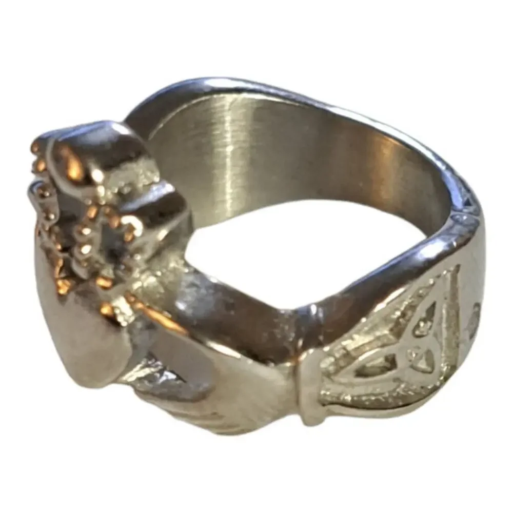 Stainless steel Claddagh‎ ring size 11